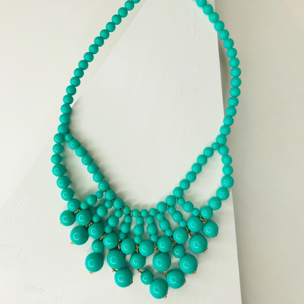 Mint Beads Statement Necklace - Picture 4 of 6